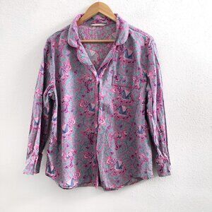 PRINTFRESH Elephants Long Sleeve Pajama Top Medium Size